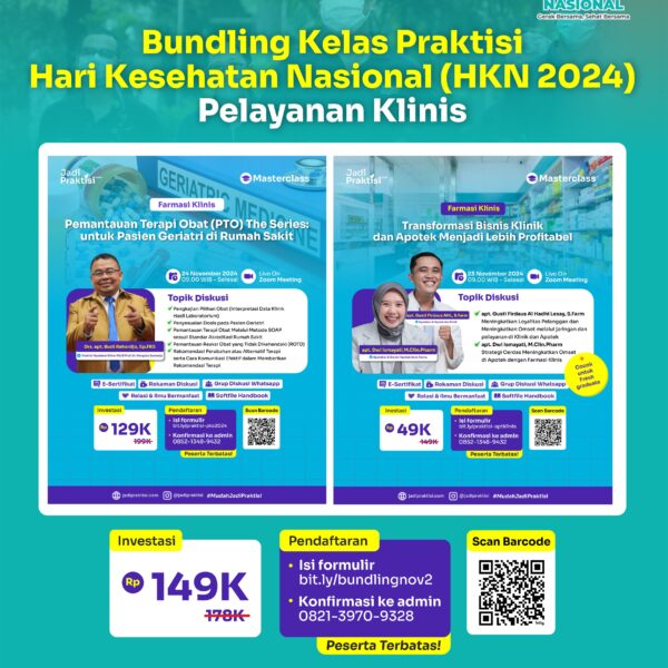 Bundling HKN 2024: Webinar PTO & Bisnis Klinik Apotek